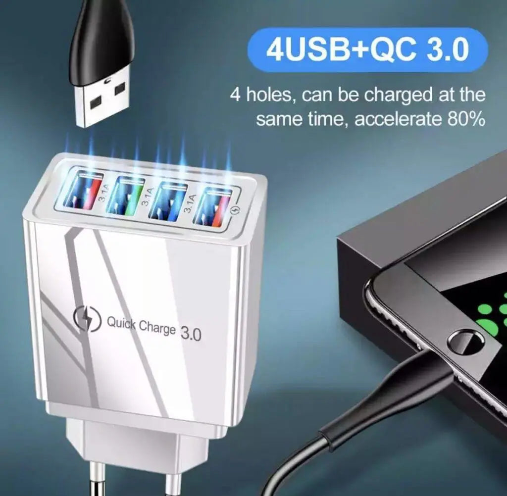 Quick Charge 4-USB Wall Charger Best Sellers Holders & Stands Home Electronics New Arrivals