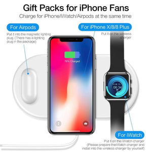3 in 1 Wireless Charger Station - White