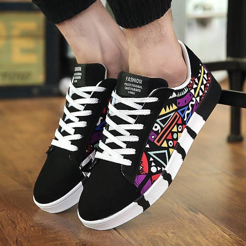 New Arrival Flat Sneakers Shoes for Men - Black / 40