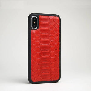 Black Python Leather iPhone Case