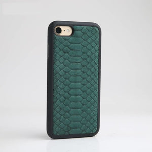 Black Python Leather iPhone Case
