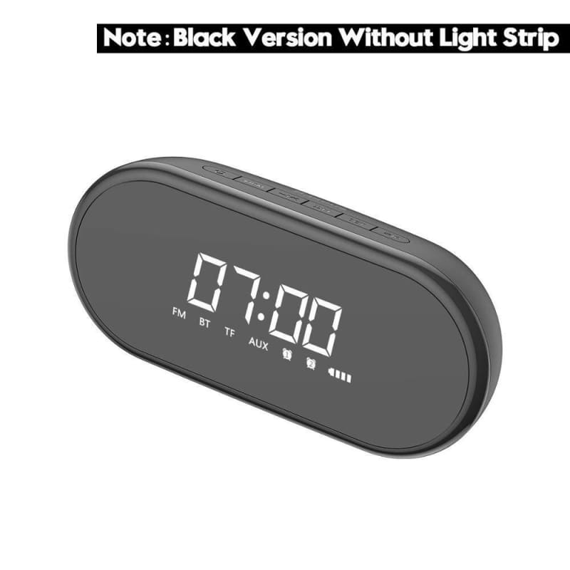 Bluetooth Speaker with Alarm Clock - Black