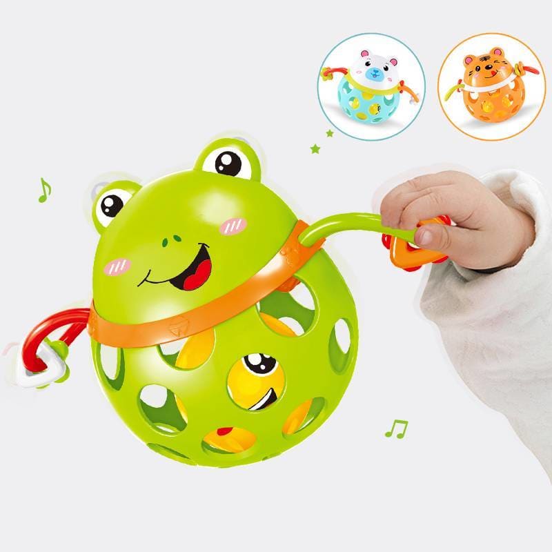 Cartoon Animals Shaped 0-12 Months Baby Rattle Toy - Random 