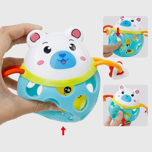 Cartoon Animals Shaped 0-12 Months Baby Rattle Toy - Random 