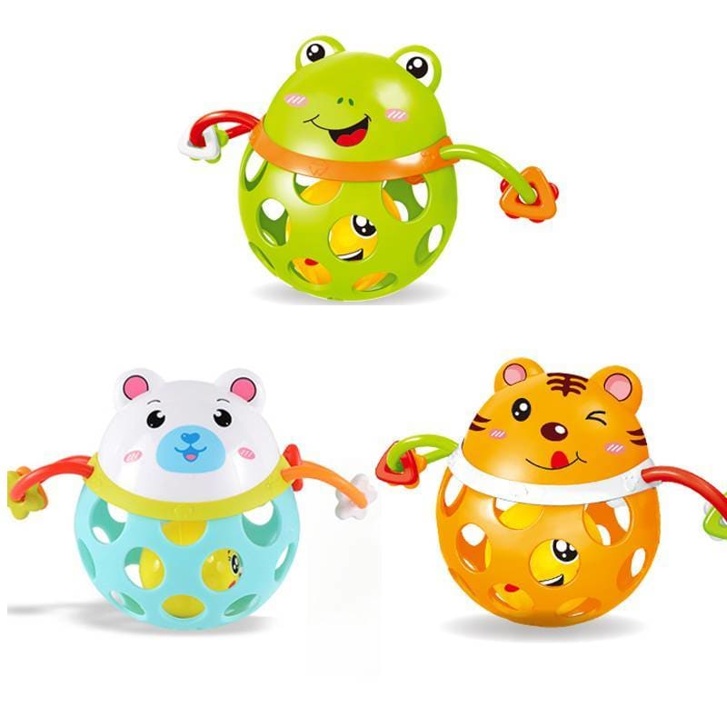 Cartoon Animals Shaped 0-12 Months Baby Rattle Toy - Random 