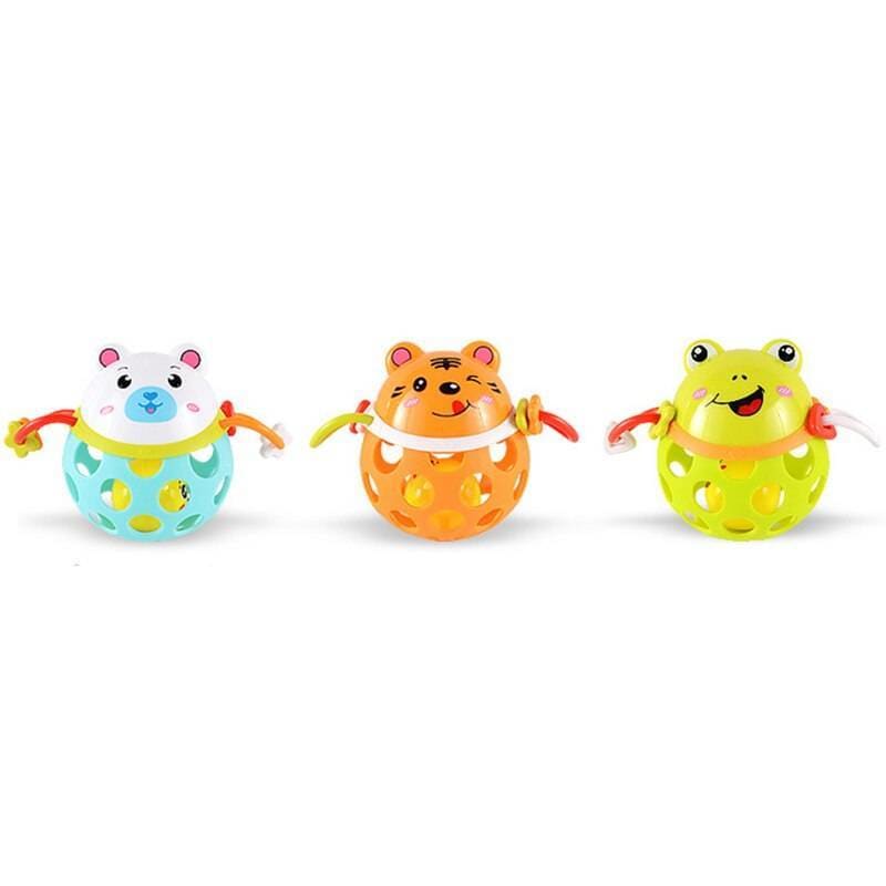 Cartoon Animals Shaped 0-12 Months Baby Rattle Toy - Random 