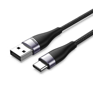 Charging Cable Braided Type-C - Nylon Silver / 2m