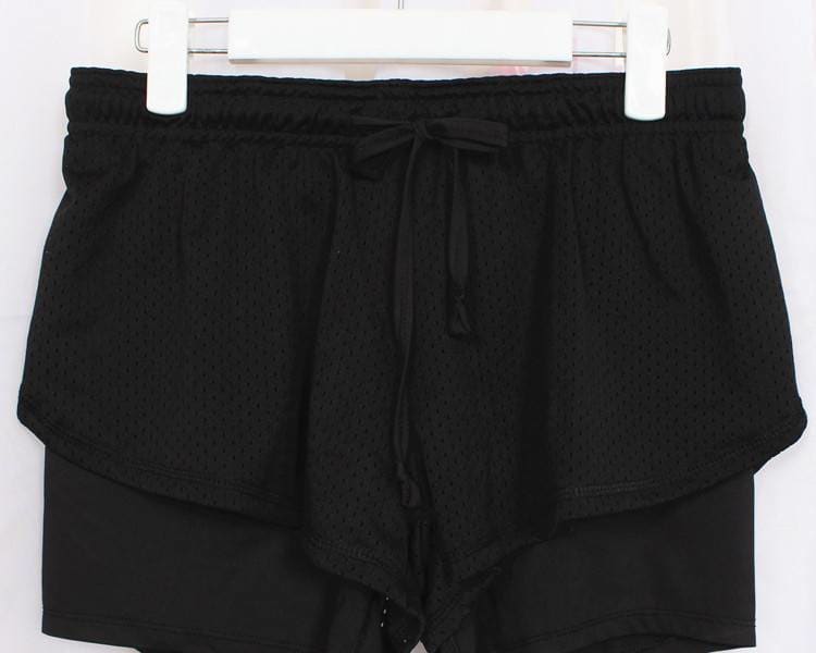 Colorful Women’s Polyester Running Shorts - Black / M