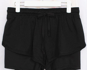 Colorful Women’s Polyester Running Shorts - Black / M