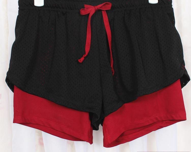 Colorful Women’s Polyester Running Shorts - Watermelon Red /
