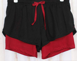 Colorful Women’s Polyester Running Shorts - Watermelon Red /