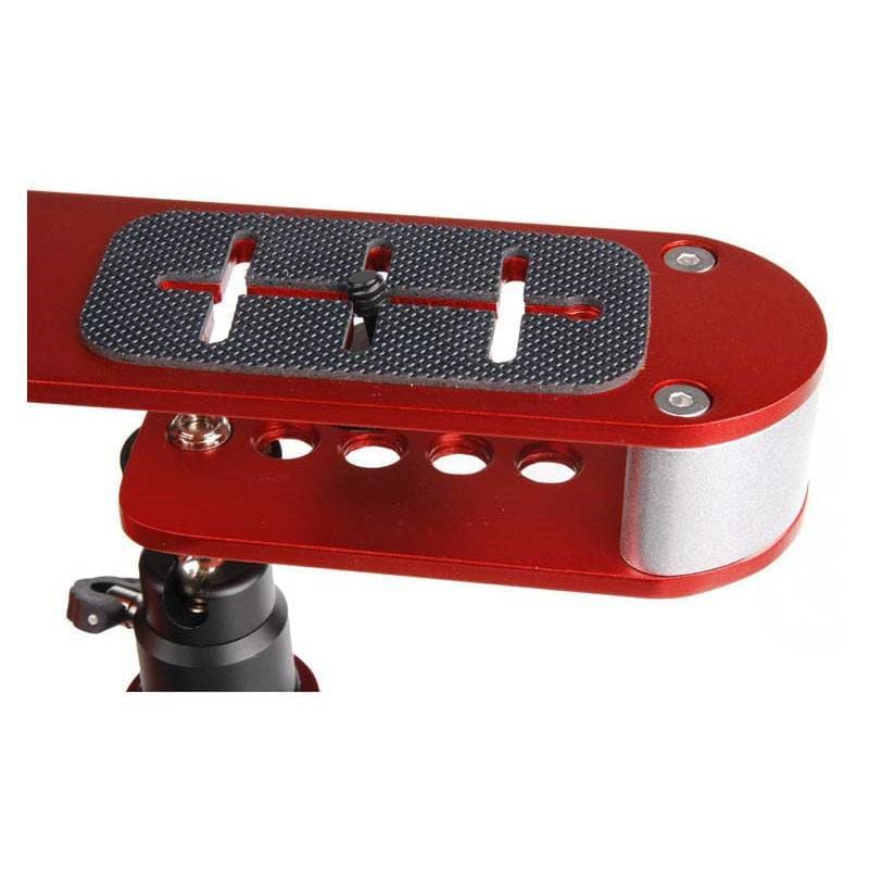 Compact Aluminum Camera Stabilizer with Phone Holder - Red