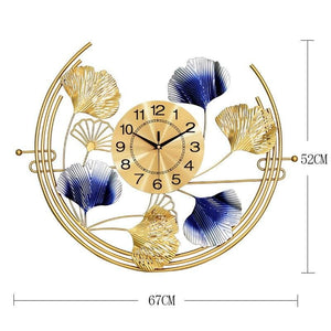 Creative ginkgo leaf wall luxury clock - F (67X55CM)