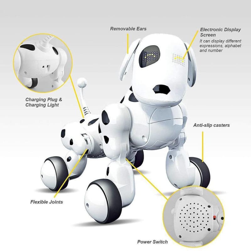 Dog Robot Intelligent Electronic Pet - White