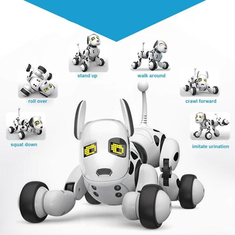 Dog Robot Intelligent Electronic Pet - White