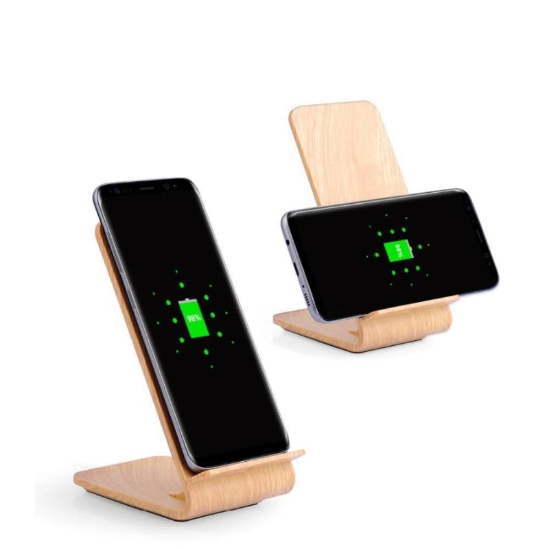 Fast Wireless Wooden Charger - Brown
