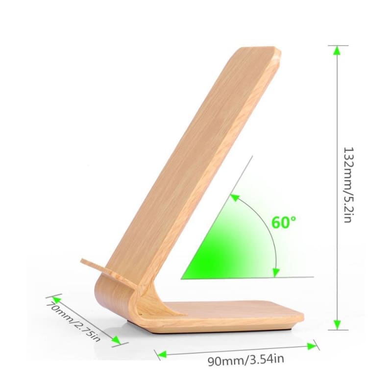 Fast Wireless Wooden Charger - Brown