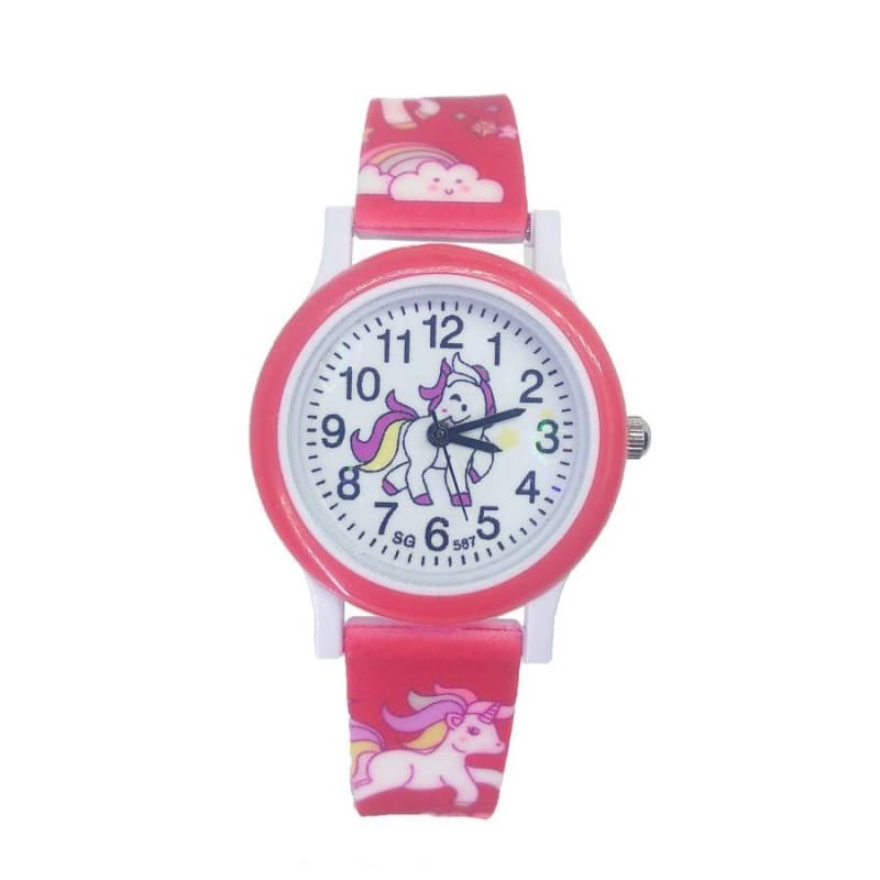 Girl’s Cute Unicorn Printed Dial Quartz Watch