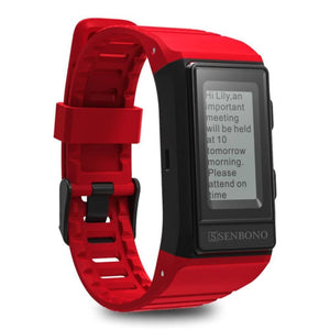 GPS Cardiaco Activity Monitoring Smart Band - Red / TPU