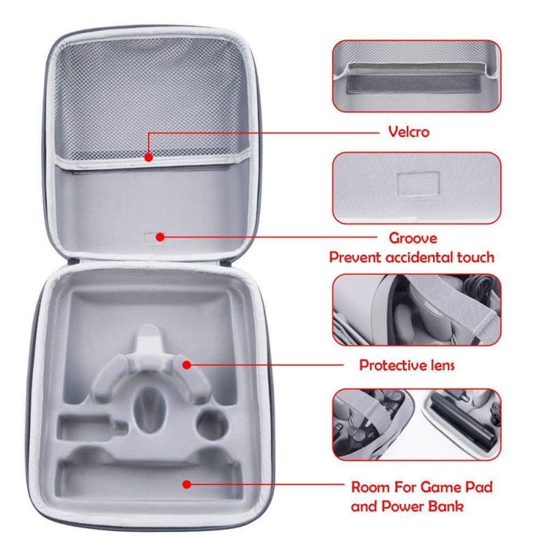Hard EVA Bag for VR Headset - Gray