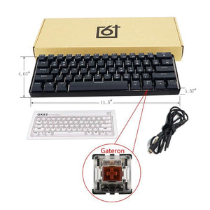 Key Mechanical Keyboard With USB Wired LED - GateronBR