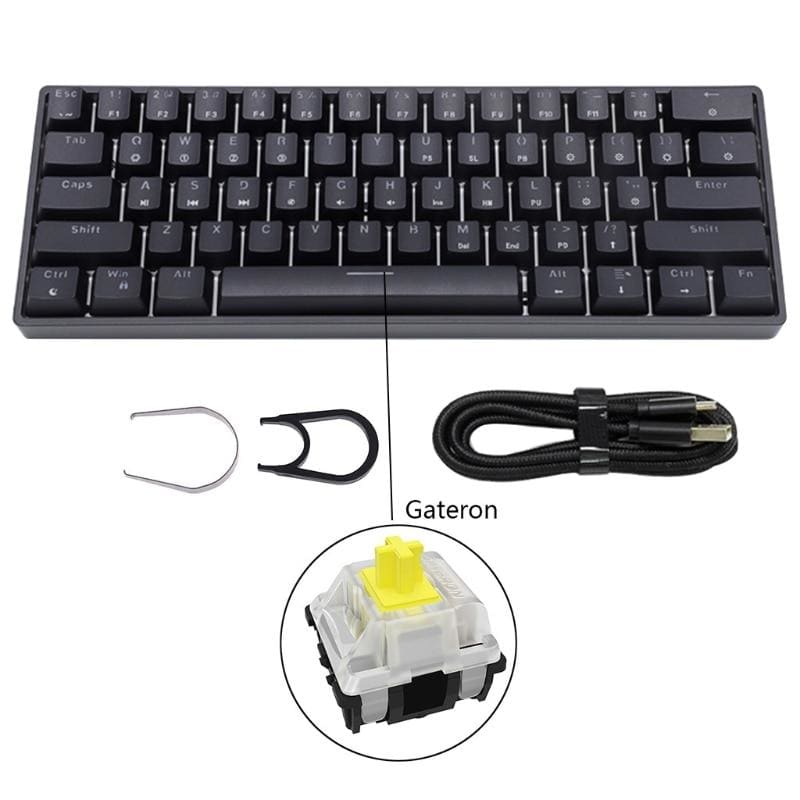 Key Mechanical Keyboard With USB Wired LED - GateronY