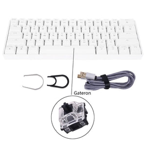Key Mechanical Keyboard With USB Wired LED - WGateronBK
