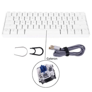 Key Mechanical Keyboard With USB Wired LED - WGateronBL