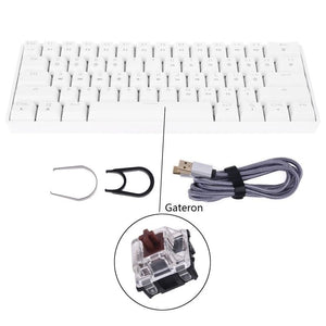 Key Mechanical Keyboard With USB Wired LED - WGateronBN