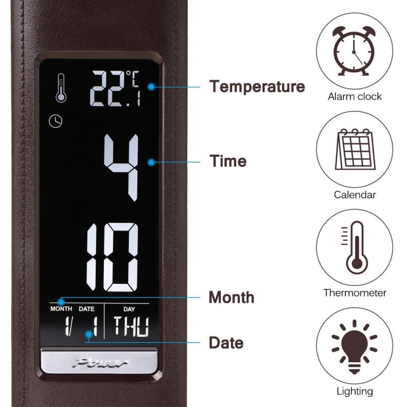 LED Desk Lamp with LCD Display and Alarm Clock