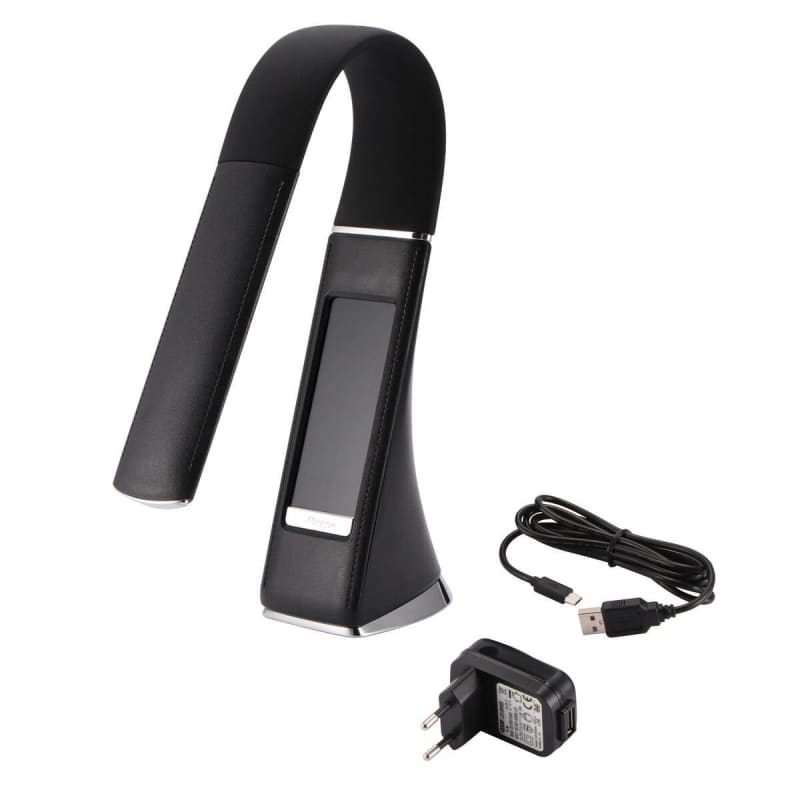 LED Desk Lamp with LCD Display and Alarm Clock - EU Plug, 