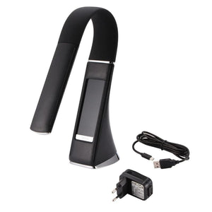 LED Desk Lamp with LCD Display and Alarm Clock - EU Plug, 
