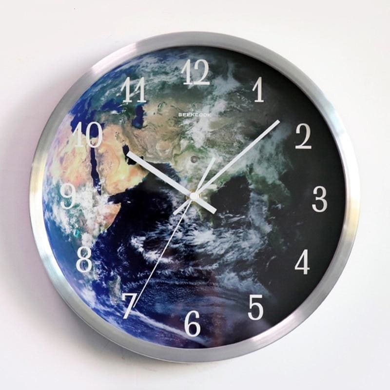 LED dual control luminous wall clock - 294-silver