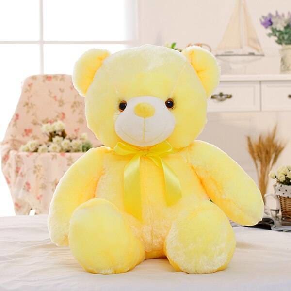 LED Teddy Bear Christmas Gift - About 50cm / YELLOW