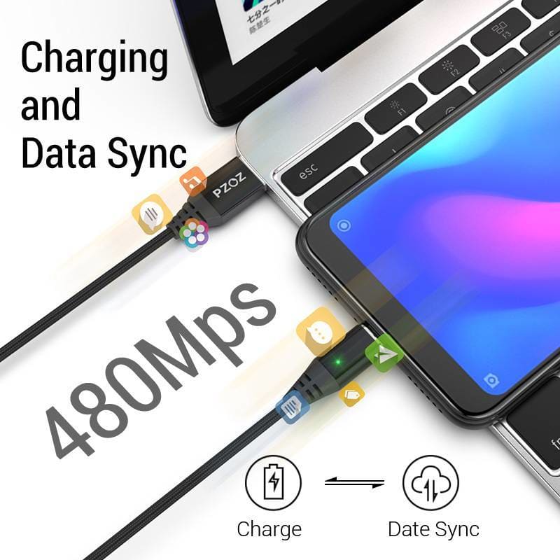 Magnetic Micro USB Type C Lightning to Cable