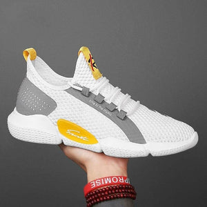 Man Lightweight White Sports Shoes - Color 10 / 41