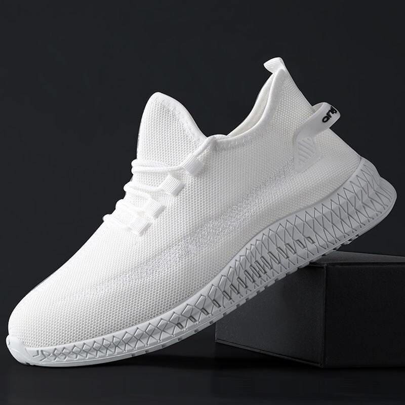 Man Lightweight White Sports Shoes - Color 14 / 40