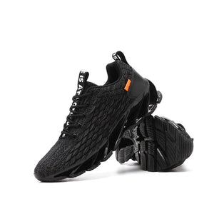 Men Breathable Gym&Running Mesh Fashion Shoes - Black / 42