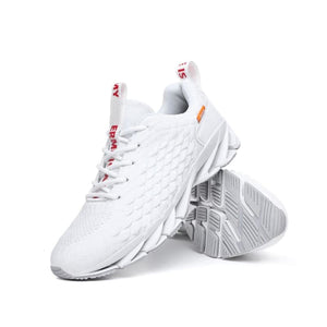 Men Breathable Gym&Running Mesh Fashion Shoes - Red / 44