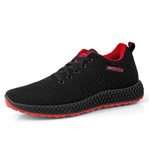 Men Casual White Colour Lightweight Shoes - D811-BlackRed / 