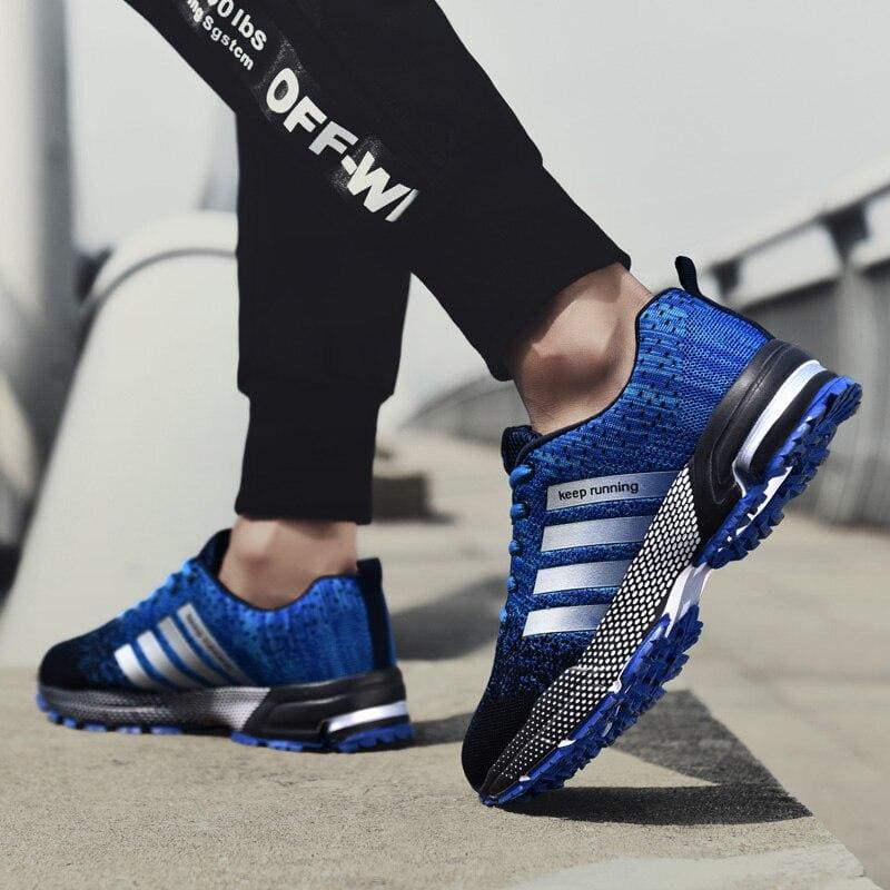 Men Couple Casual Sport Running Shoes - 8702Black-white / 12