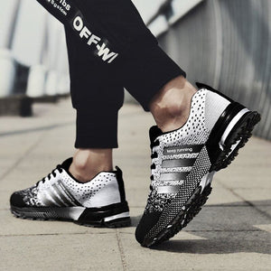Men Couple Casual Sport Running Shoes - 8702Black-white / 6