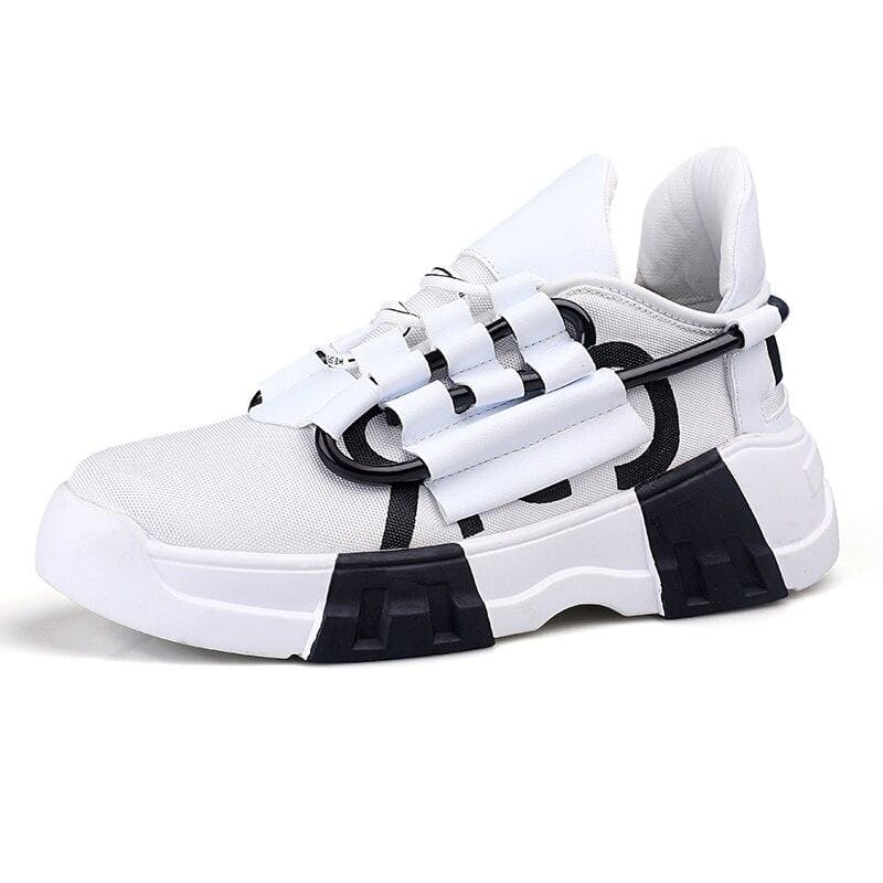 New Men Lace-Up Breather Mesh Casual Shoes - Black / 43