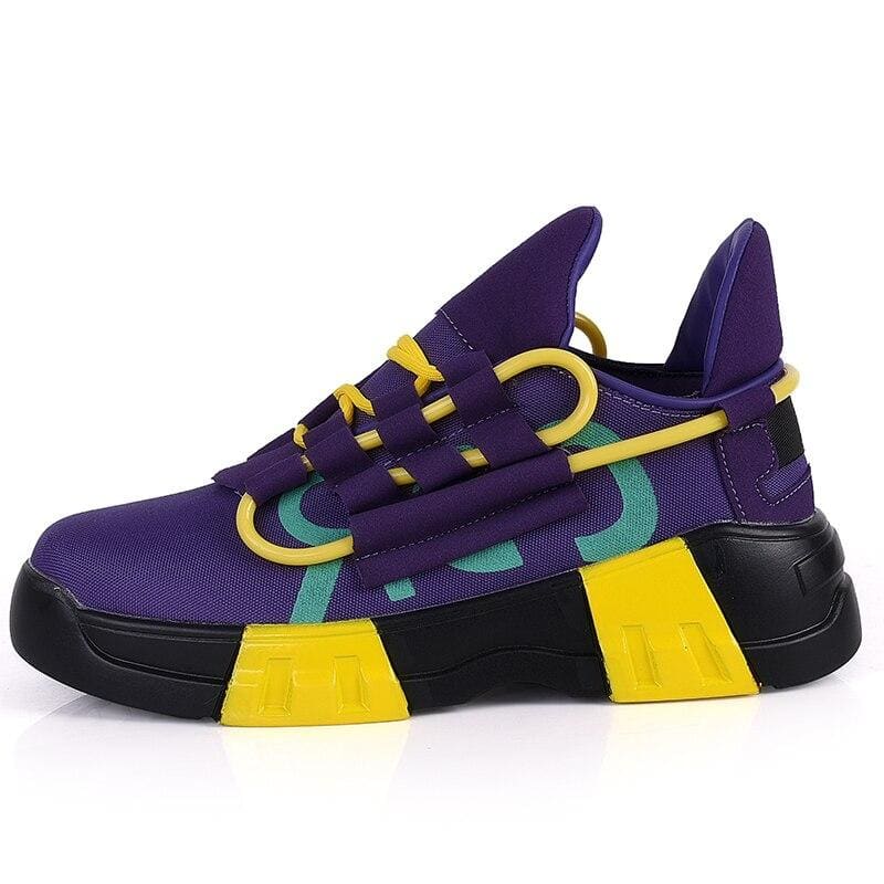 New Men Lace-Up Breather Mesh Casual Shoes - Yellow / 43