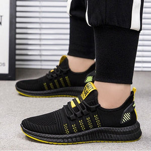 Men Lightweight Breathable Sneakers Shoes - Black 1 / 39
