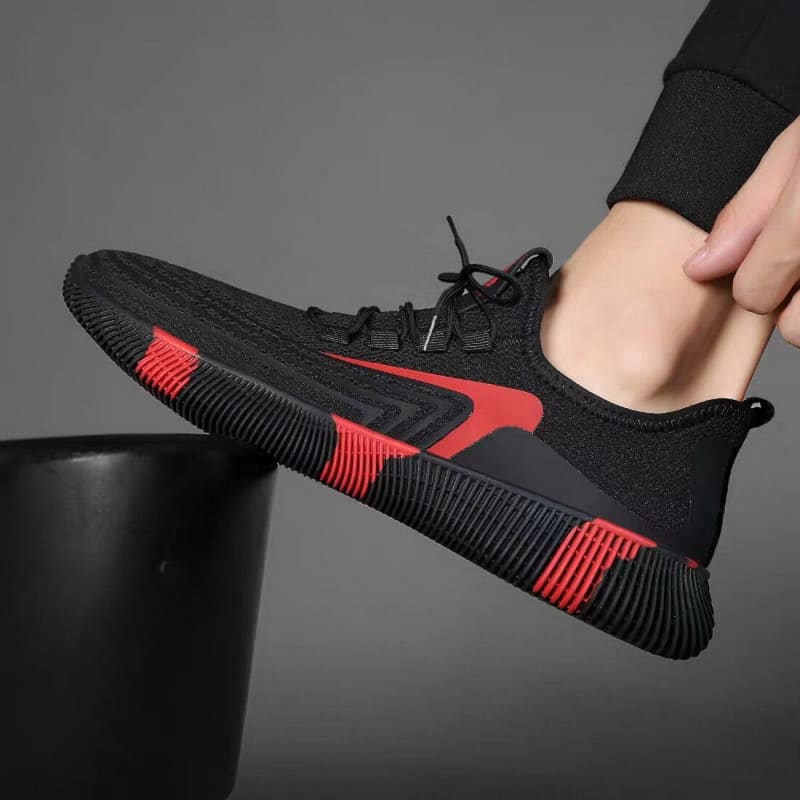 Men Lightweight Breathable Sneakers Shoes - Black 4 / 44