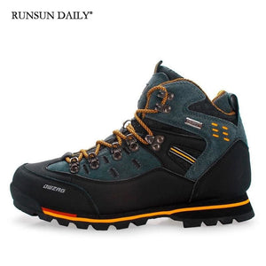 Men Winter Mountain Climbing Trekking Boots - Yellow / 45