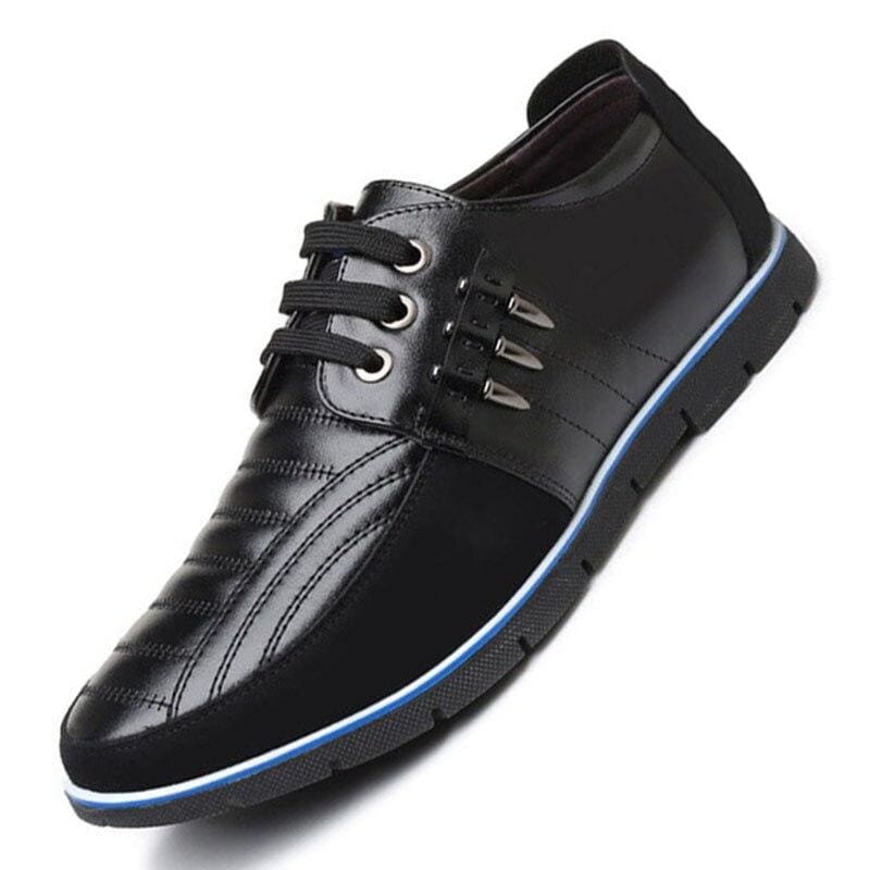 New Men’s Handmade Casual Shoes - Black / 8