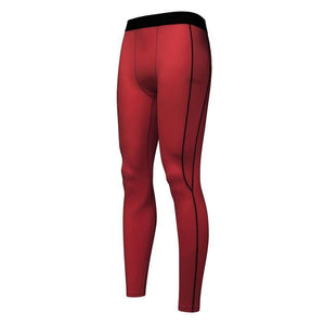 Men’s Sports Running Compression Pants - Red / L