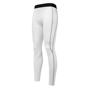 Men’s Sports Running Compression Pants - White / L